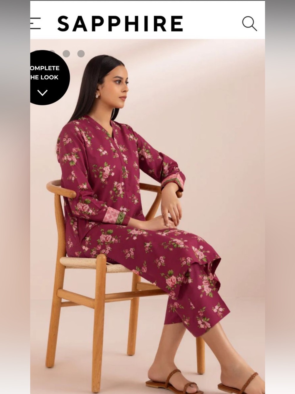 Sapphire printed lawn 3pcs